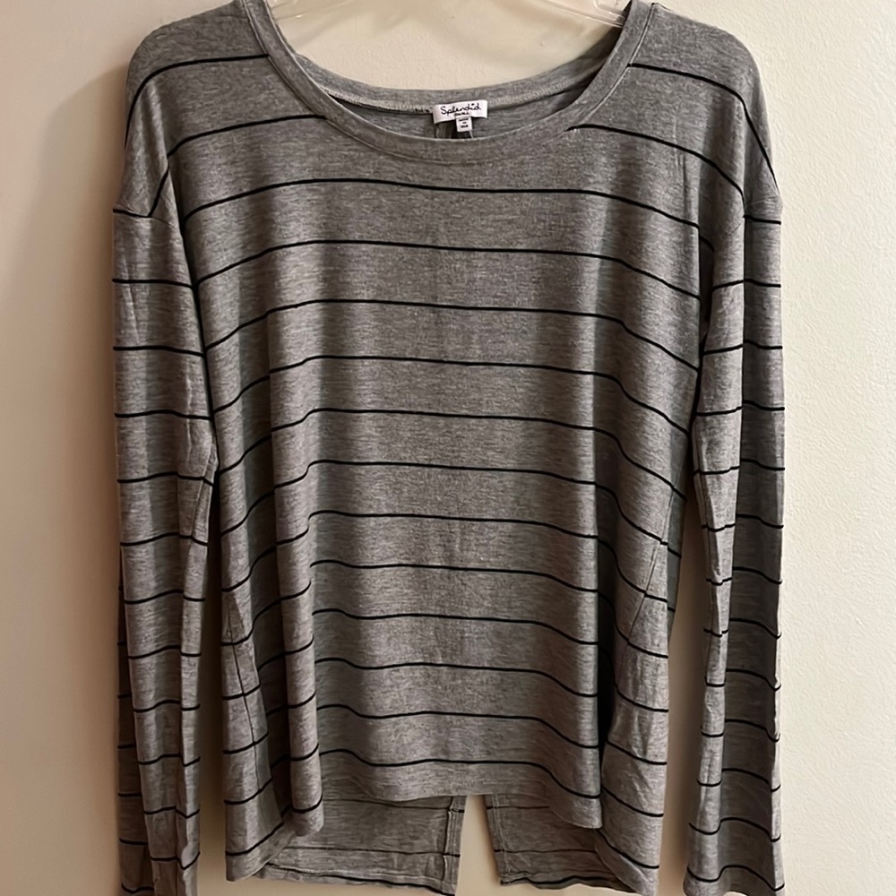 SPLENDID Stripe Pullover with Back Detail Size S